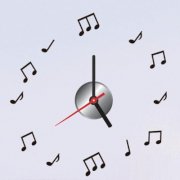 Creative Motion Do It Yourself 12.59" Music Note Wall Clock