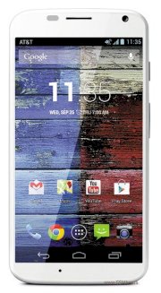 Motorola Moto X XT1058 32GB White front Leather Cognac back for AT&T 