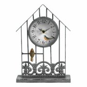Ashton Sutton Metal Case Birdcage Quartz Wall Clock