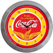 Neonetics Drinks 15" Coca Cola Wings Wall Clock