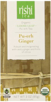 Rishi Tea Organic Pu-erh Ginger Loose Tea, 3 OZ (85g) box