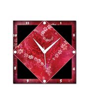 Amore Red Heart Wall Clock 02