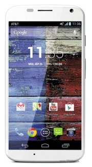 Motorola Moto X XT1058 32GB White front Leather Natural back for AT&T 