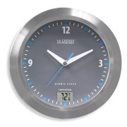La Crosse Technology Atomic Analog Bathroom Clock with Digital Temperature Display
