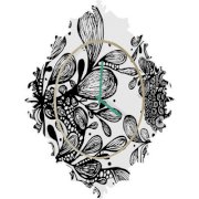DENY Designs Julia Da Rocha Wild Leaves Wall Clock