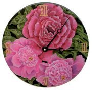 Lexington Studios Home and Garden 10" Peonies Wall Clock