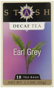 Stash Tea Decaf Earl Grey Tea, 18 Count Tea Bags in Foil (Pack of 6)
