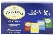 Twinings Variety Pack of Four Flavors, Tea Bags, 20-Count Boxes (Pack of 6)