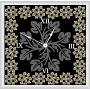 Green Leaf Art Floral with Leaves 11" Art Wall Clock