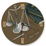 Lexington Studios 10" Scales of Justice Wall Clock