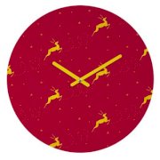 DENY Designs Jacqueline Maldonado Reindeer Stars Wall Clock