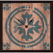 Green Leaf Art Floral Target 11" Art Wall Clock