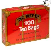 Swee-Touch-Nee Tea, Orange Pekoe and Pekoe Cut Black Tea, 100-Count Tea Bags (Pack of 5)