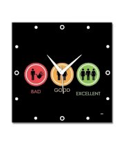 Bluegape Black Engineered Wood Wall Clocks