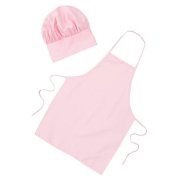Child Pink Chef Apron & Hat Small