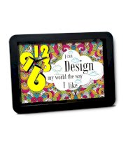 Bluegape Canvas Illustrations I Can Design Table Clock