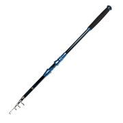 Foam Coated Handle Black Blue Carbon Fiber 2.1M 5 Sections Fishing Rod