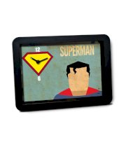 Bluegape Red And Yellow Plastic Abhishek Aggarwal Superman Table Clock