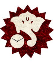 Furnish Living Glossy Ganesh Ji Clock Wooden Wall Clock