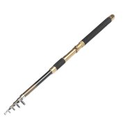 Nonslip Handle Metal Line Guide 6 Sections Retractable Fishing Rod 2.6M