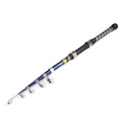 2M 6 Sections Black Navy Blue Carbon Fiber Telescopic Fishing Rod Pole