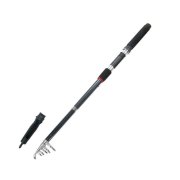 Black Foam Handle Fishing Line Guide 7 Sections Telescoping Fish Rod 2.6M