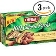 Emerald, 100 Calorie Packs, Vanilla Roast Almonds, 4.34oz Box (Pack of 3)