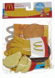 McDonalds Food Pretend Happy Meal Set - 8 Piece Set - Hamburger