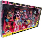  Monster High Gloom Beach Doll 5Pack Cleo de Nile, Draculaura, Clawdeen Wolf, Frankie Stein Exclusive Ghoulia Yelps