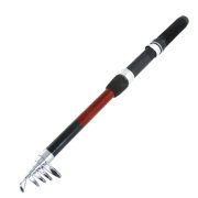Freshwater Red Black Foam Grip 6 Sections Fishing Rod 2.1M