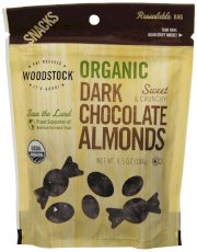 Woodstock Organic Dark Chocolate with Almonds, 6.5 Ounce