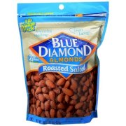 Blue Diamond Almonds Whole Roasted & Salted Resealable Zipper Bag 16 Oz