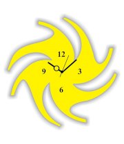 Panache Yellow Mdf Wood Chakari Style Wall Clock