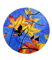 Rangrage Multicolour Round Maple Marvel Wooden Wall Clock