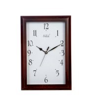 Safal Brown and White Wood Vertical Beauty Wall Clock