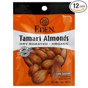 Eden Foods Organic Dry Roasted Tamari Almonds, 1 Ounce -- 12 per case.
