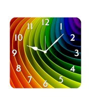 Furnishfantasy Colorful Ribbons Wall Clock