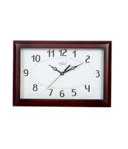 Safal Brown and White Wood Horizontal Beauty Wall Clock