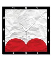 Bluegape Heart Combo Wall Clock