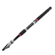 2.1m 6 Sections Telescoping Ring Guide Fishing Rod Black