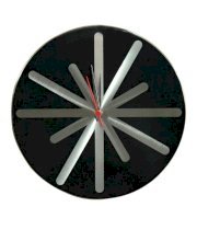 Cosmosgalaxy Trendy Silver & Black Wall Clock