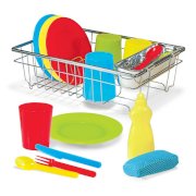 Melissa & Doug Let's Play House! Wash and Dry Dish Set