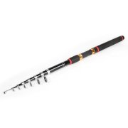 Carbon Fibre Telescoping Fishing Rod Black 3.3M Long 8 Sections