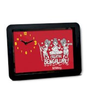 Bluegape Red Plastic Creative Bangalore Table Clock
