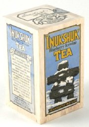 Specialty Gourmet Inukshuk Blueberry Icewine Black Tea Blend, 25 Bags in a Decorative Collectible Wooden Crate