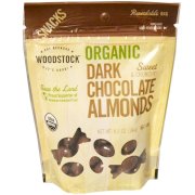 Woodstock Farms Organic Dark Chocolate Almonds -- 7 oz