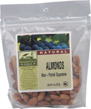 Woodstock Farms Organic Almonds, 7.5-ounce Bags (Pack of 8)