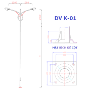 Cột thép tròn côn 78 cần đôi Davilighting DVTC 10-78