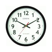  Geneva Brown 14-Inch Electric Quartz Wall Clock, Brown