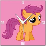  Amore My Little Pony Scootaloo Analog Wall Clock (Pink) 